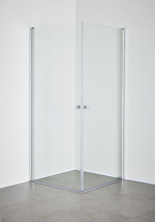 Duschhörn Hafa Rain Corner 80X90 Klarglas Alu Profil