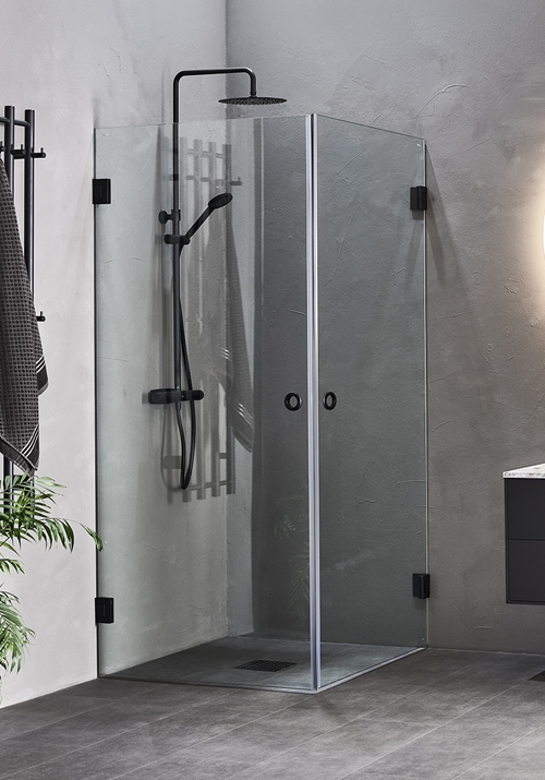 DUSCHHÖRN INFINITY 90X90 SVART