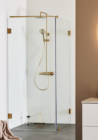 Duschhörn Infinity Combi Dörr/Vägg 80X80 Mässing