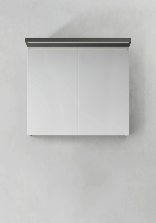 Spegelskåp Store Ledprofil Antracit 800