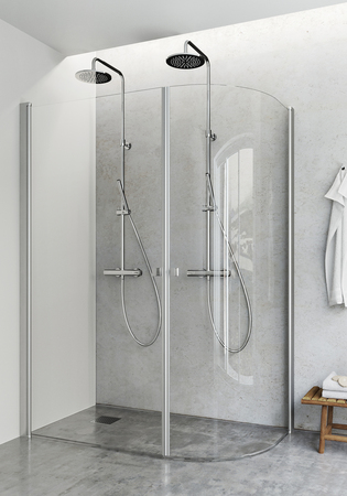 Igloo Pro J + Rak Duschhörna Klarglas 80X80