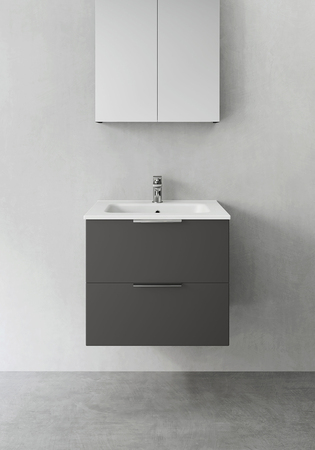 Tvättställsskåp Shape 600 Antracit Med Tvättställ