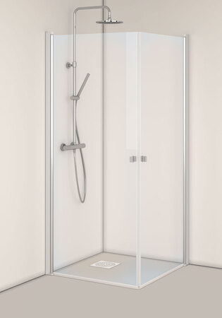 Duschhörn Igloo Pro Corner 80X80 Klarglas Aluminium