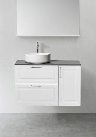 Tvättställsskåp Grace 900 (Sidomodul Mjukst) Vit