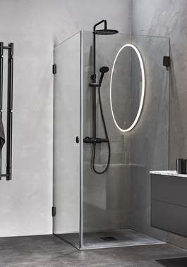 DUSCHHÖRN INFINITY 80X80 SVART
