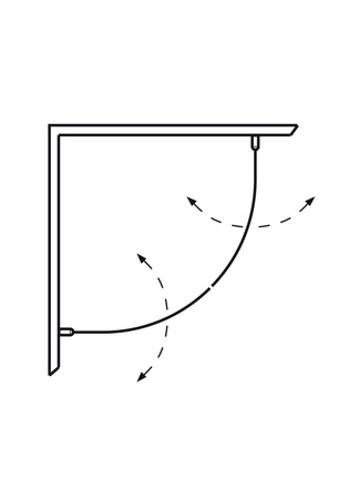 Duschhörn Original Round 70X90 Krom Klarglas
