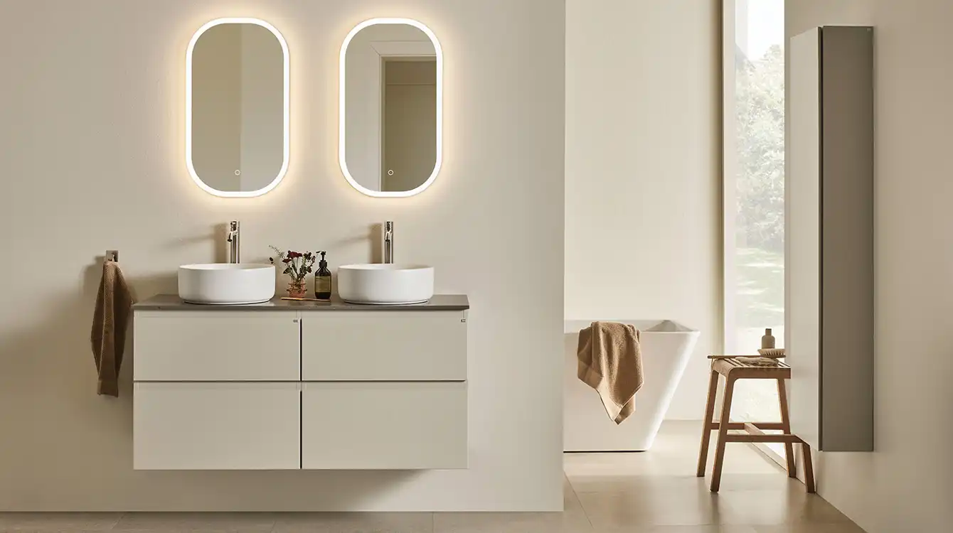 Badrumsmöbel Hafa Go Plus 1200 beige