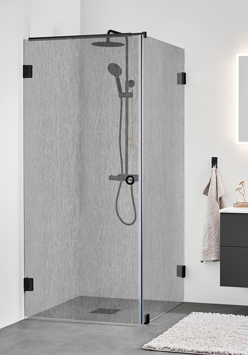 DUSCHHÖRN INFINITY LACE COMBI DÖRR/VÄGG 90X90 SVART