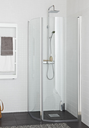 Duschhörn Original Round 70X90 Krom Klarglas