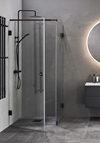 DUSCHHÖRN INFINITY COMBI DÖRR/VÄGG 90X90 SVART