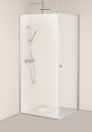 Igloo Pro Duschhörn Dörr + Vägg Klarglas/Frostat 100X90