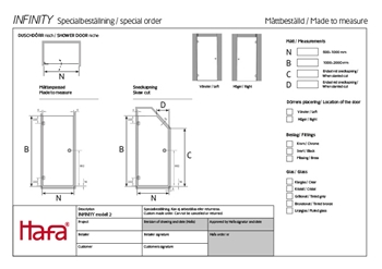 Dusch i nisch Infinity <br>modell 2