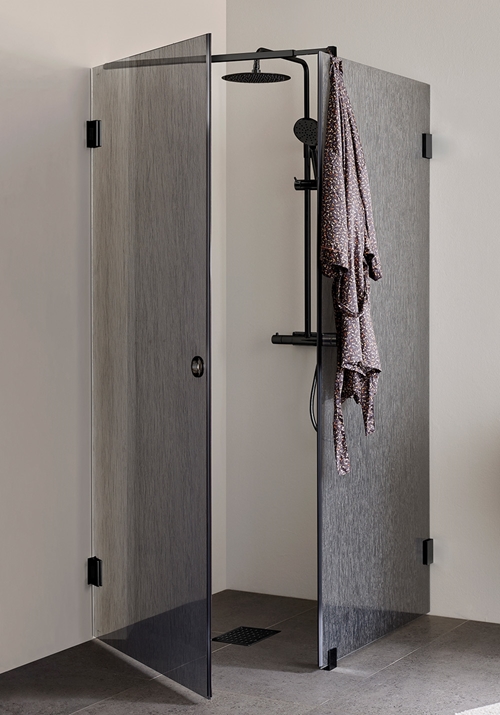 DUSCHHÖRN INFINITY LACE COMBI DÖRR/VÄGG 90X90 SVART