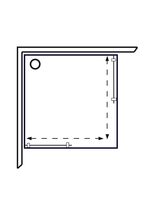 POLARIS SQ Duschkabin 90X90 KLARGLAS