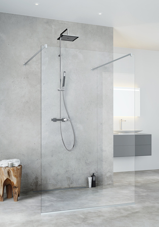 Duschvägg Igloo Pro I-Wall 100 Klarglas Aluminium