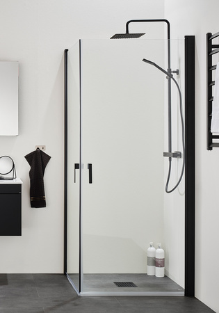 Duschhörn Igloo Pro Corner 90X90 Klarglas Svart