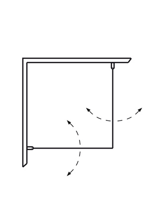 Igloo C Duschhörna 80X90 Klarglas