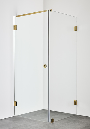 Duschhörn Infinity Combi Dörr/Vägg 80X80 Mässing