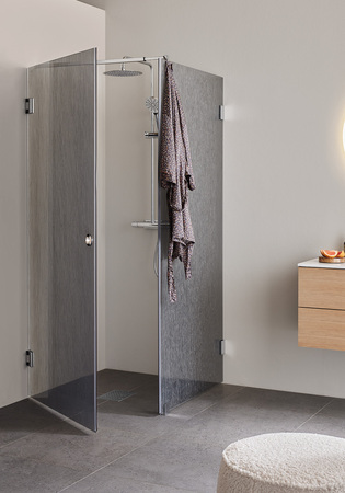 Duschhörn Infinity Lace Combi Dörr/Vägg 90X80 Krom