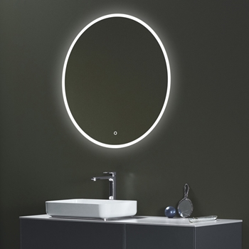 Smart spegel round med LED-belysning