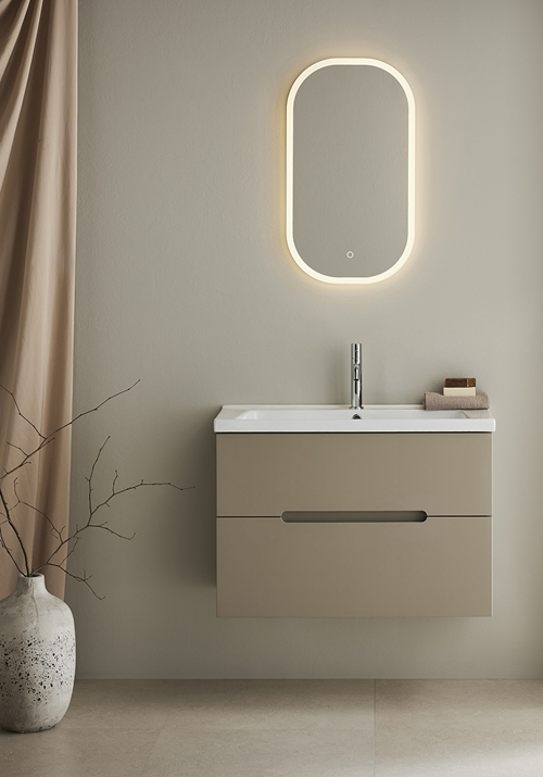 BADRUMSMÖBEL HAFA SUN MÖRK BEIGE 800 MED TVÄTTSTÄLL