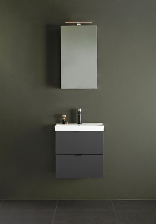 Tvättställsskåp Neat Lådor Antracit 550 Med Tvättställ