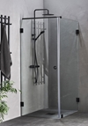DUSCHHÖRN INFINITY COMBI DÖRR/VÄGG 90X90 SVART