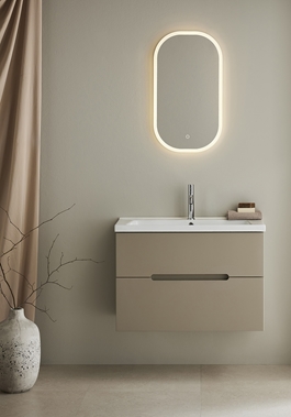 BADRUMSMÖBEL HAFA SUN MÖRK BEIGE 800 MED TVÄTTSTÄLL