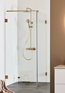 DUSCHHÖRN INFINITY COMBI DÖRR/VÄGG 90X90 MÄSSING