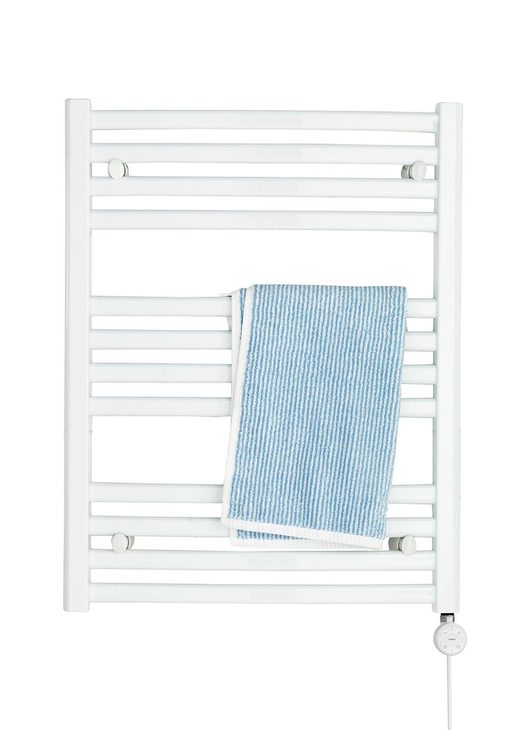 Handdukstork Ellips 770X450 Med Elpatron Vit