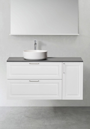 Tvättställsskåp Grace 1100 (Sidomodul Mjukst) Vit