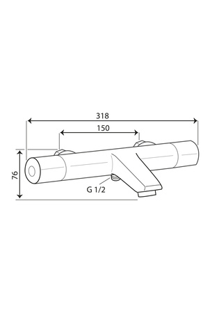 Dusch- Och Badkarsblandare Hafa Pure 38  150Cc Krom