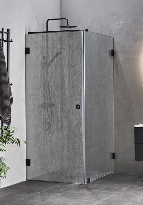 DUSCHHÖRN INFINITY LACE COMBI DÖRR/VÄGG 90X90 SVART
