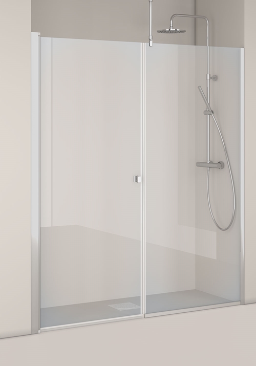 DUSCHVÄGG IGLOO PRO NISCH 1755-1785MM DÖRR 90 +  VÄGG 90 KLARGLAS ALUMINIUM